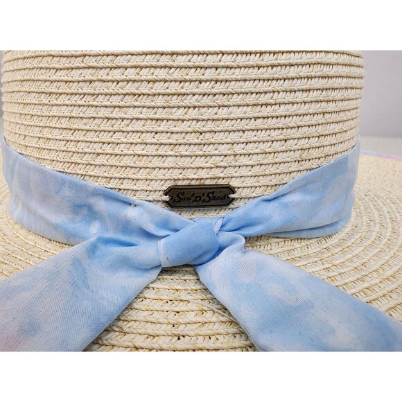 Sun N Sand NWT UPF 50 Adjustable Blue Ribbon Sun Hat Summer Shade main image 4